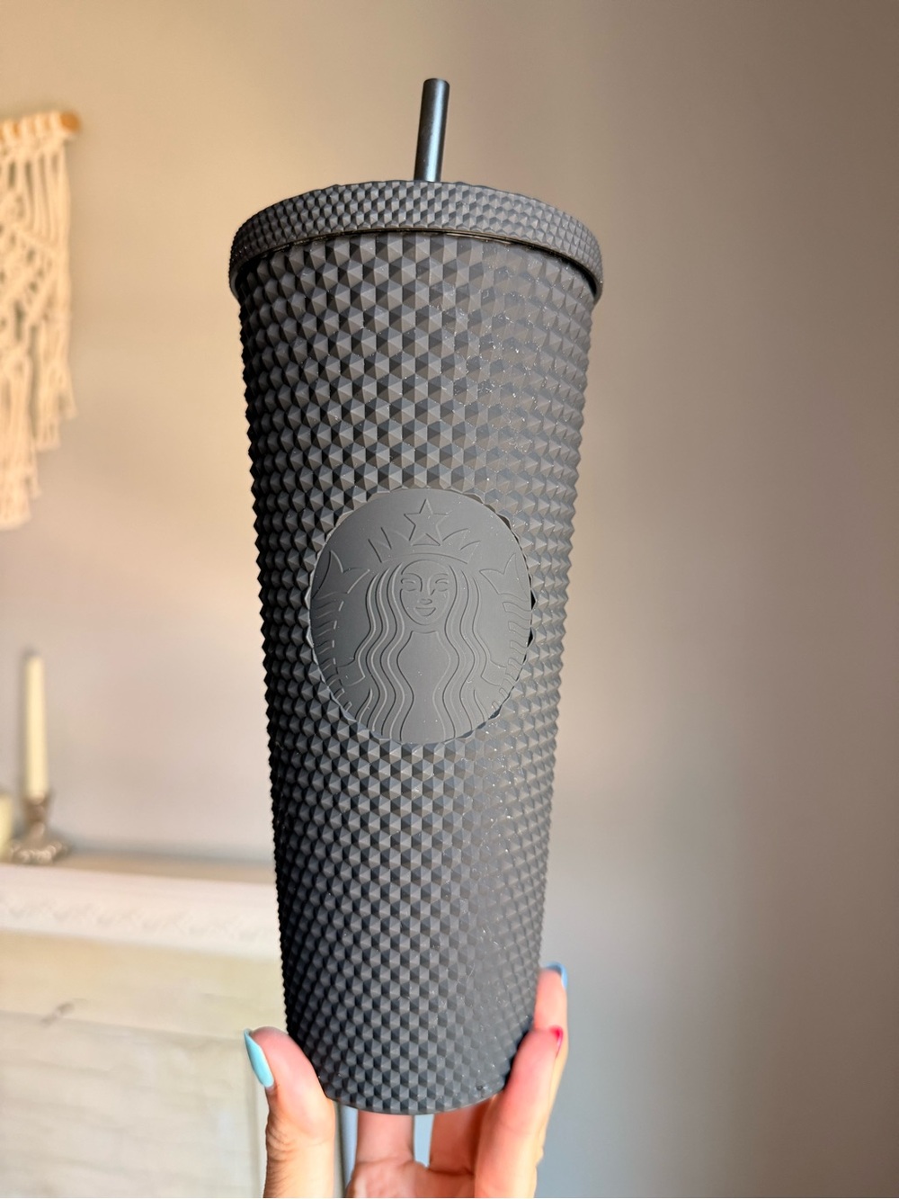 Starbucks Black Travel Tumbler with Barcode Sticker